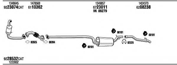 WALKER FOH18934A Система випуску ОГ