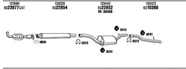 WALKER FOH30407A Система випуску ОГ