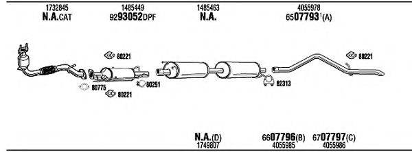 WALKER FOK23231BA Система випуску ОГ