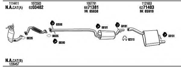 WALKER FOT09899B Система випуску ОГ