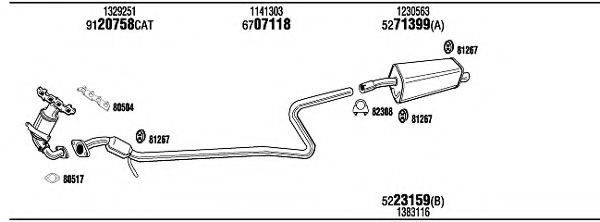 WALKER FOT16624 Система випуску ОГ