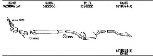 WALKER FOT18304 Система випуску ОГ