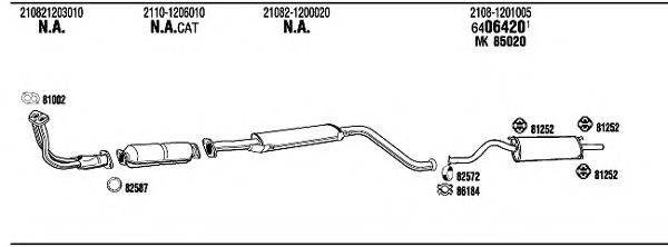 WALKER LD40019 Система випуску ОГ