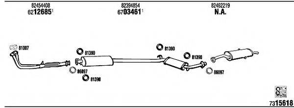 WALKER LN70006 Система випуску ОГ