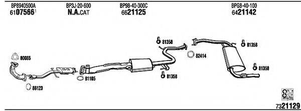 WALKER MA41235 Система випуску ОГ