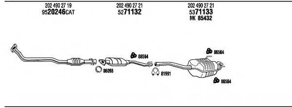 WALKER MB20055 Система випуску ОГ