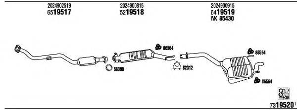 WALKER MB22007 Система випуску ОГ