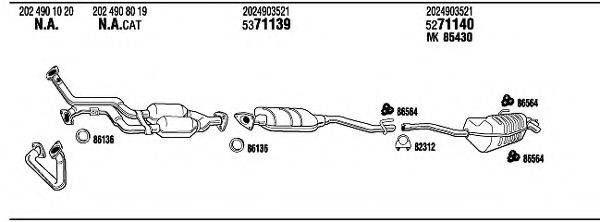 WALKER MB24001 Система випуску ОГ