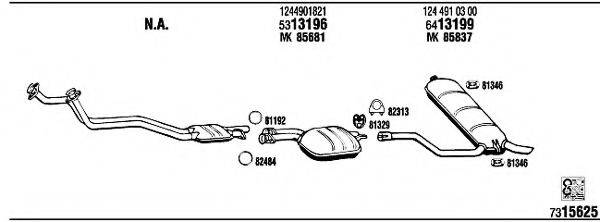 WALKER MB43314 Система випуску ОГ