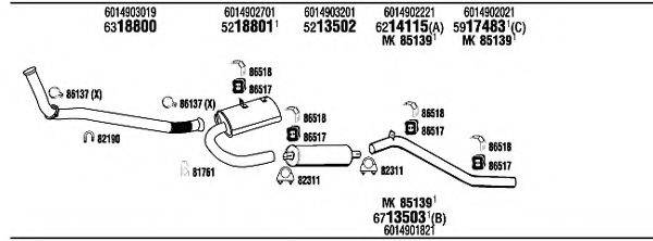 WALKER MB83072A Система випуску ОГ