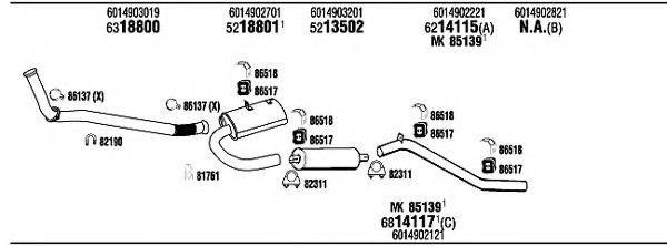 WALKER MB83074A Система випуску ОГ