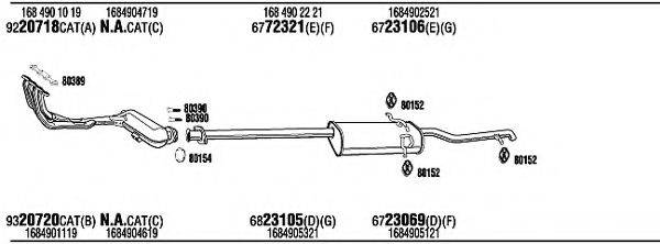 WALKER MBH08386 Система випуску ОГ