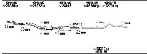 WALKER MBH14985 Система випуску ОГ