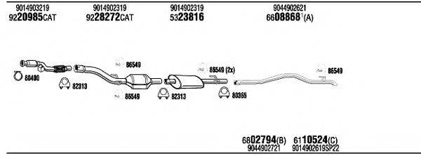 WALKER MBH15003B Система випуску ОГ