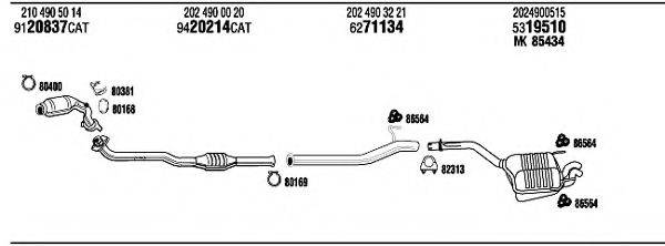 WALKER MBT10229 Система випуску ОГ