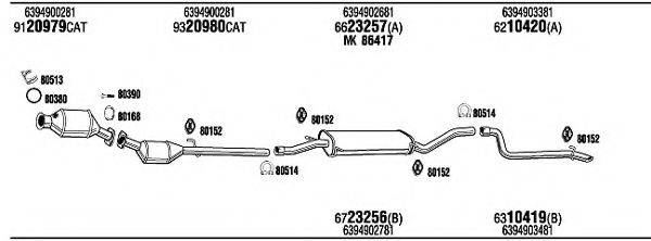 WALKER MBT17410 Система випуску ОГ