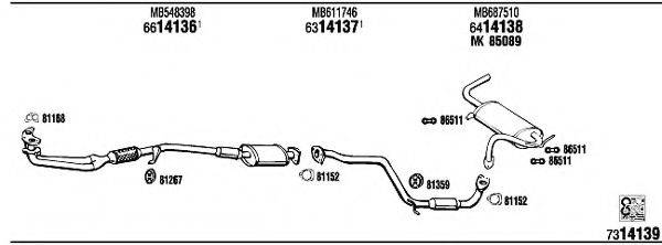 WALKER MI61503A Система випуску ОГ