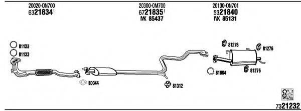 WALKER NI55007 Система випуску ОГ