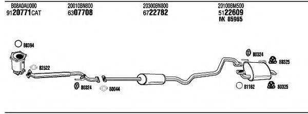 WALKER NI55027 Система випуску ОГ