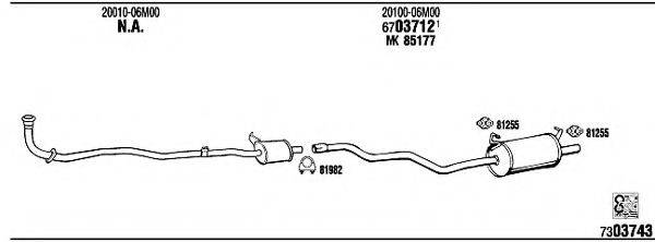 WALKER NI80304 Система випуску ОГ