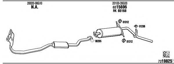 WALKER NI80710 Система випуску ОГ