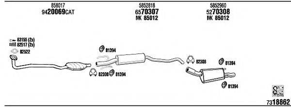 WALKER OP30151B Система випуску ОГ