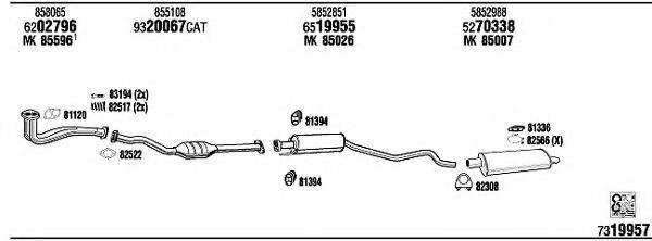 WALKER OP45164 Система випуску ОГ