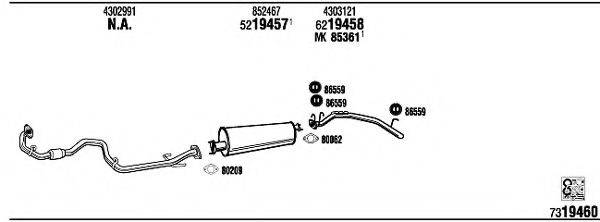 WALKER OP91007 Система випуску ОГ