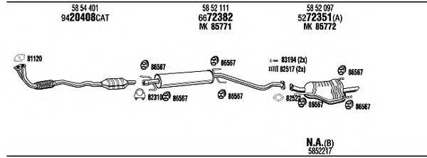 WALKER OPH08995AA Система випуску ОГ