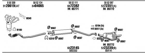 WALKER OPH08995BB Система випуску ОГ