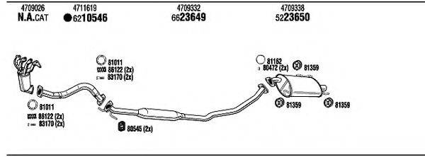 WALKER OPH09140 Система випуску ОГ