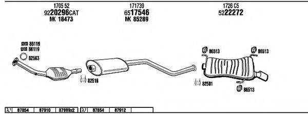 WALKER PE30660 Система випуску ОГ