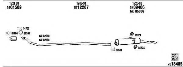 WALKER PE55003 Система випуску ОГ