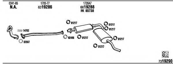 WALKER PE85001 Система випуску ОГ