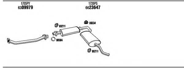 WALKER PEH16749AB Система випуску ОГ