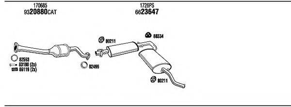 WALKER PEH16749BA Система випуску ОГ