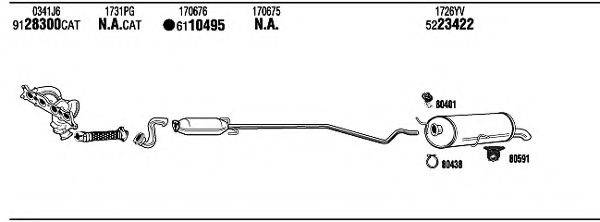 WALKER PEH30847 Система випуску ОГ