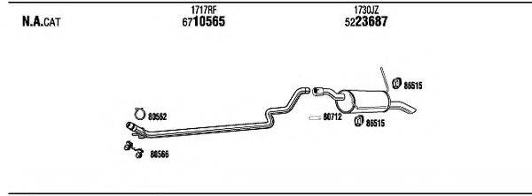 WALKER PEH58889B Система випуску ОГ