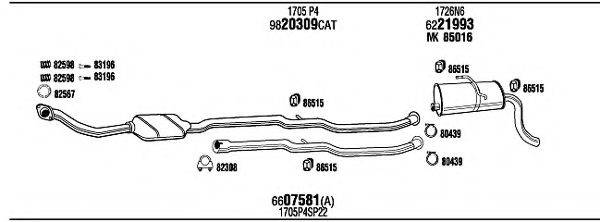 WALKER PET07979AA Система випуску ОГ