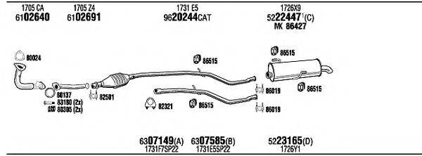 WALKER PET09466B Система випуску ОГ