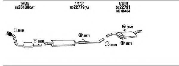 WALKER PET17505B Система випуску ОГ