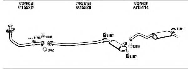 WALKER RE72124 Система випуску ОГ