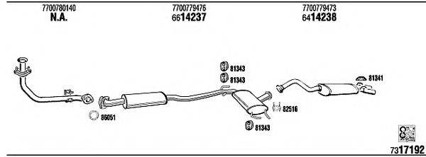 WALKER RE72132 Система випуску ОГ