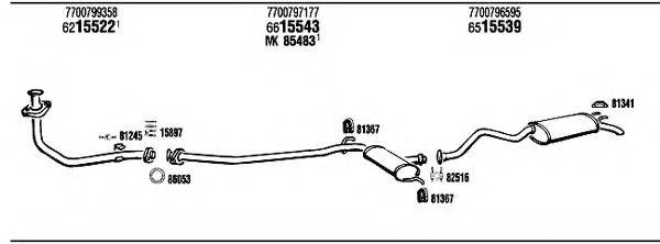 WALKER RE72163 Система випуску ОГ