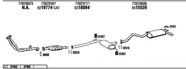 WALKER RE72185 Система випуску ОГ