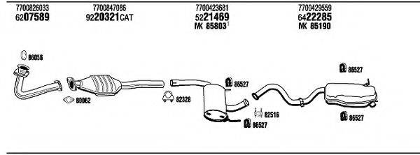 WALKER RE94128 Система випуску ОГ