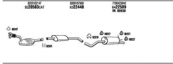 WALKER REH11406 Система випуску ОГ