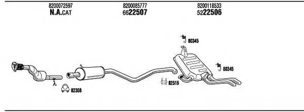 WALKER REH15773 Система випуску ОГ