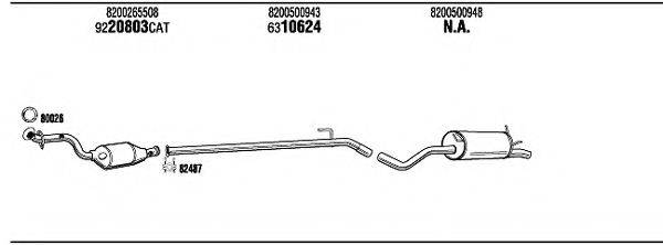 WALKER REK33486 Система випуску ОГ