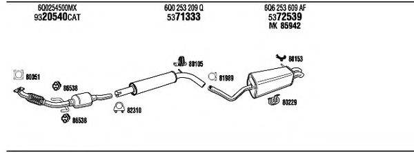 WALKER SE60106 Система випуску ОГ